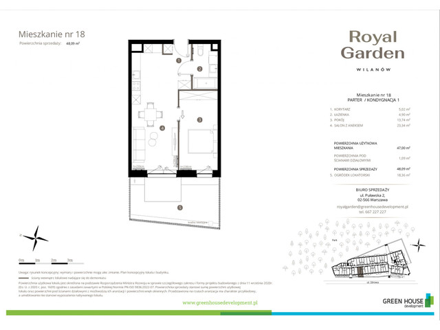 Mieszkanie w inwestycji Royal Garden Wilanów, symbol M.18 » nportal.pl