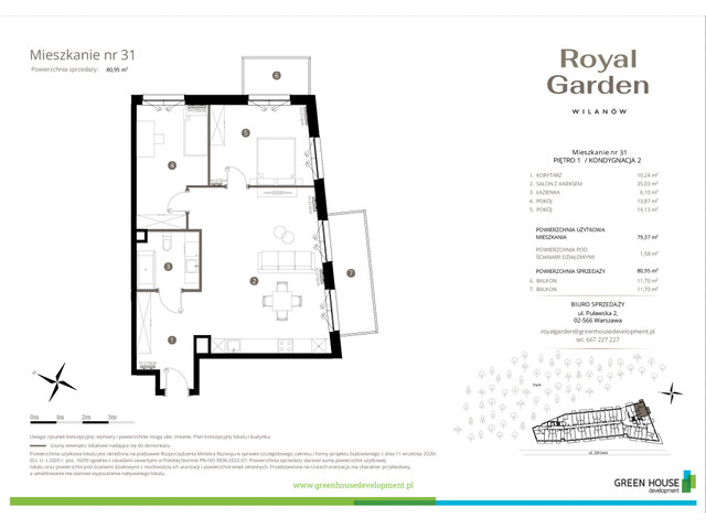 Mieszkanie w inwestycji Royal Garden Wilanów, symbol M.31 » nportal.pl