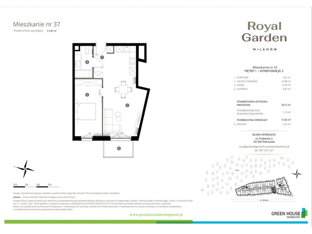 Mieszkanie w inwestycji Royal Garden Wilanów, symbol M.37 » nportal.pl