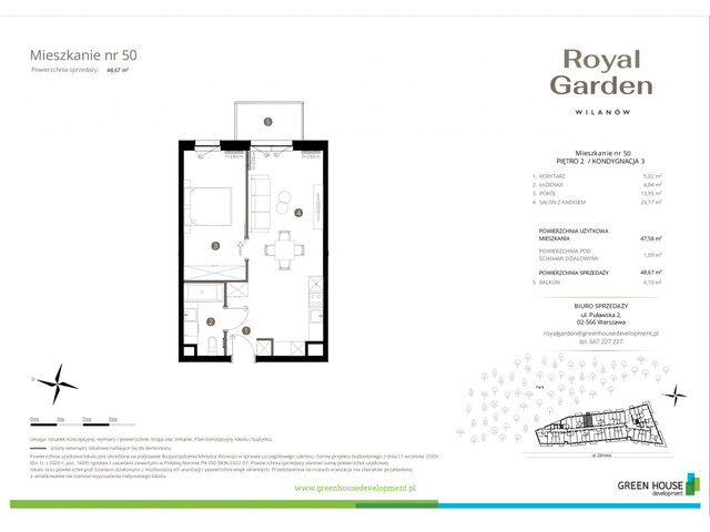 Mieszkanie w inwestycji Royal Garden Wilanów, symbol M.50 » nportal.pl