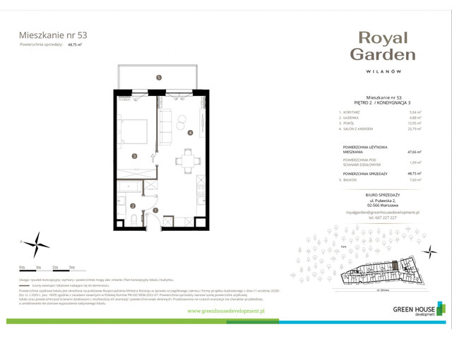 Mieszkanie w inwestycji Royal Garden Wilanów, symbol M.53 » nportal.pl