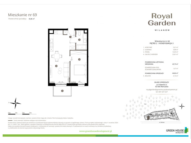 Mieszkanie w inwestycji Royal Garden Wilanów, symbol M.69 » nportal.pl