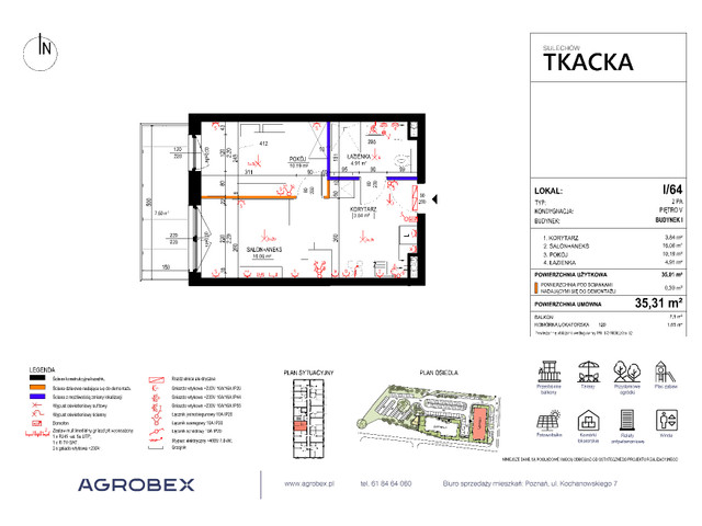 Mieszkanie w inwestycji Osiedle Tkacka, symbol 1/64 » nportal.pl