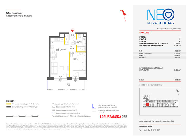 Mieszkanie w inwestycji NEO NOVA OCHOTA, symbol 2M.4 » nportal.pl