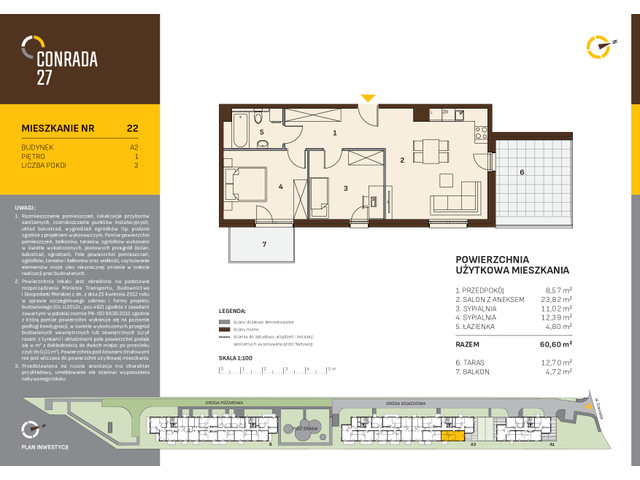 Mieszkanie w inwestycji Conrada 27, symbol C27-LM-A2-22 » nportal.pl