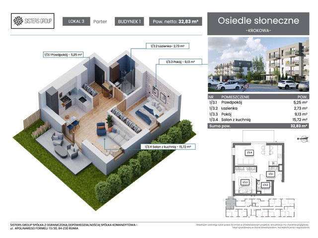 Mieszkanie w inwestycji Osiedle Słoneczne, symbol B1.3 » nportal.pl