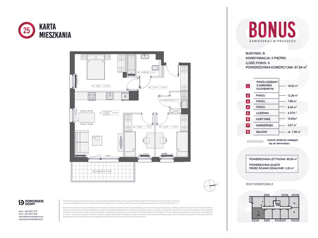 Mieszkanie w inwestycji BONUS, budynek Promocja, symbol 25B » nportal.pl