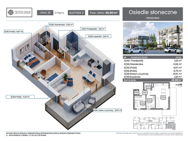 Mieszkanie w inwestycji Osiedle Słoneczne, symbol B2.28 » nportal.pl