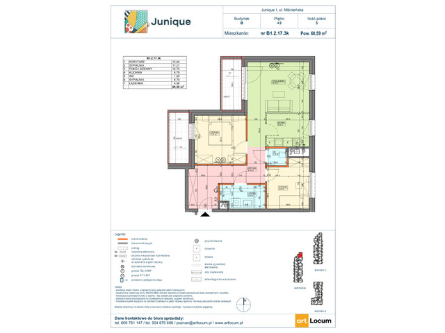 Mieszkanie w inwestycji JUNIQUE I.II, symbol B1.2.17.3k » nportal.pl