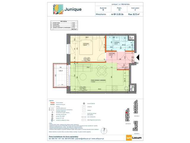 Mieszkanie w inwestycji JUNIQUE I.II, symbol B1.3.22.2a » nportal.pl