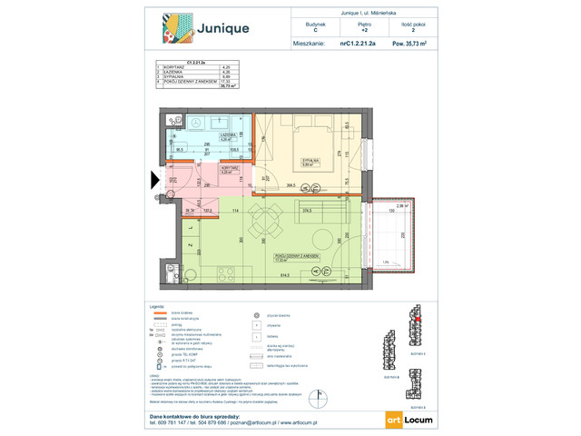 Mieszkanie w inwestycji JUNIQUE I.II, symbol C1.2.21.2a » nportal.pl