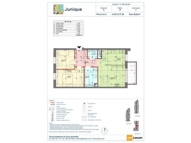 Mieszkanie w inwestycji JUNIQUE I.II, symbol D1.2.17.3k » nportal.pl