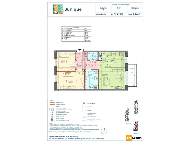 Mieszkanie w inwestycji JUNIQUE I.II, symbol D1.4.26.3k » nportal.pl