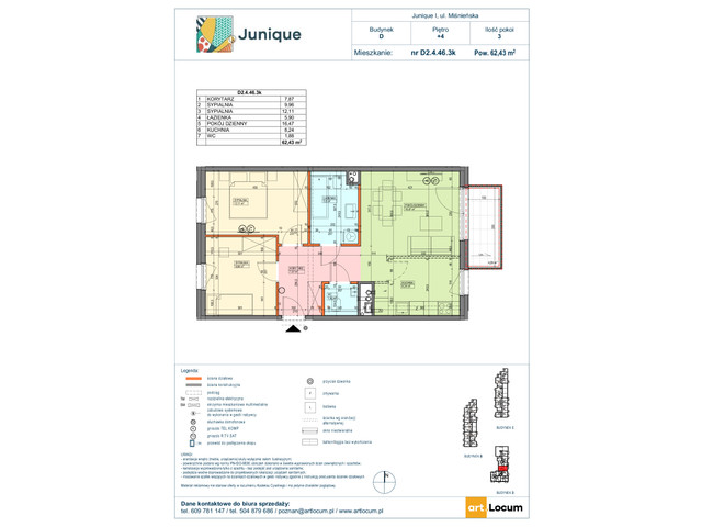 Mieszkanie w inwestycji JUNIQUE I.II, symbol D2.4.46.3k » nportal.pl