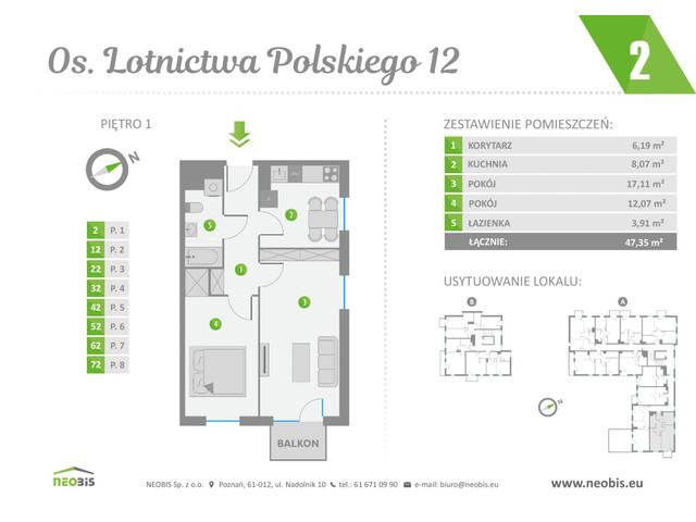 Mieszkanie w inwestycji OS. LOTNICTWA POLSKIEGO 12, symbol 2 » nportal.pl