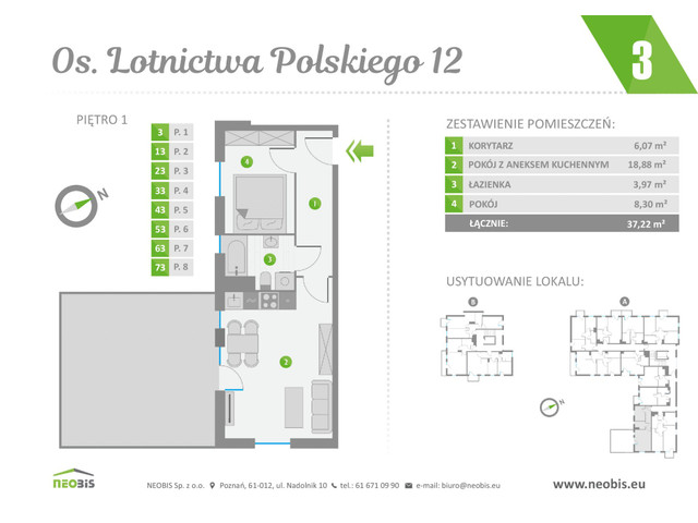 Mieszkanie w inwestycji OS. LOTNICTWA POLSKIEGO 12, symbol 3 » nportal.pl