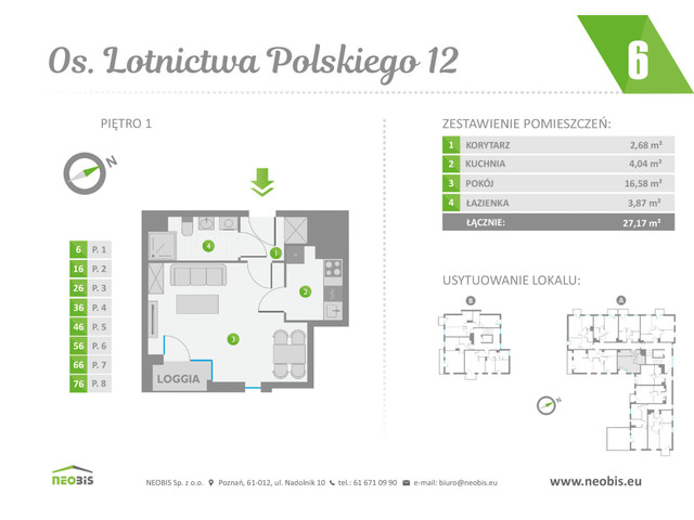 Mieszkanie w inwestycji OS. LOTNICTWA POLSKIEGO 12, symbol 6 » nportal.pl