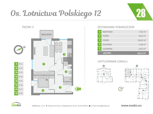 Mieszkanie w inwestycji OS. LOTNICTWA POLSKIEGO 12, symbol 28 » nportal.pl