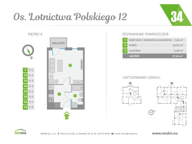 Mieszkanie w inwestycji OS. LOTNICTWA POLSKIEGO 12, symbol 34 » nportal.pl