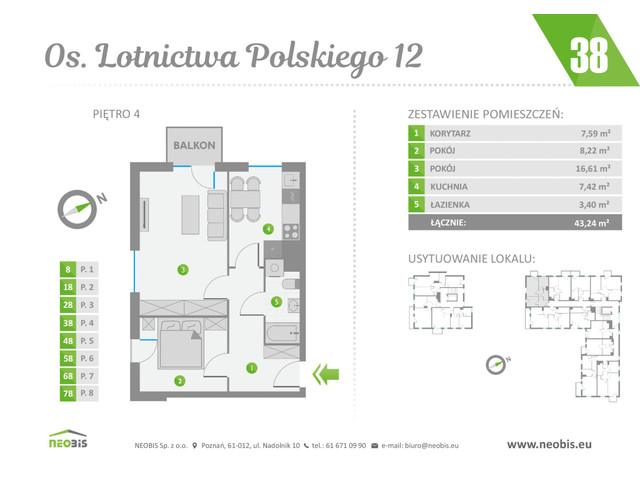 Mieszkanie w inwestycji OS. LOTNICTWA POLSKIEGO 12, symbol 38 » nportal.pl