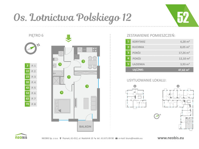 Mieszkanie w inwestycji OS. LOTNICTWA POLSKIEGO 12, symbol 52 » nportal.pl