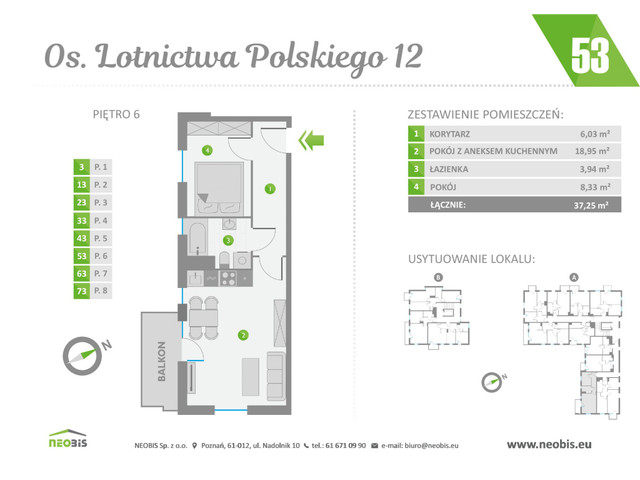 Mieszkanie w inwestycji OS. LOTNICTWA POLSKIEGO 12, symbol 53 » nportal.pl