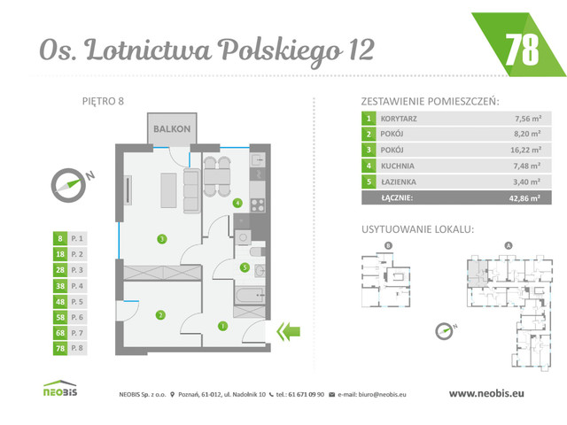 Mieszkanie w inwestycji OS. LOTNICTWA POLSKIEGO 12, symbol 78 » nportal.pl