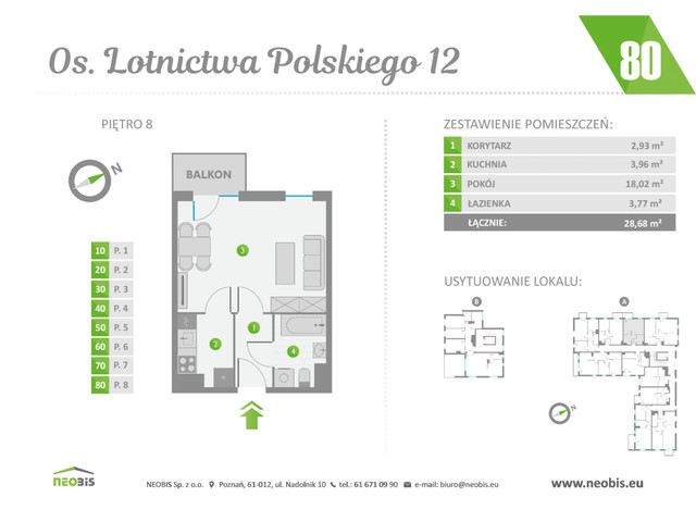 Mieszkanie w inwestycji OS. LOTNICTWA POLSKIEGO 12, symbol 80 » nportal.pl