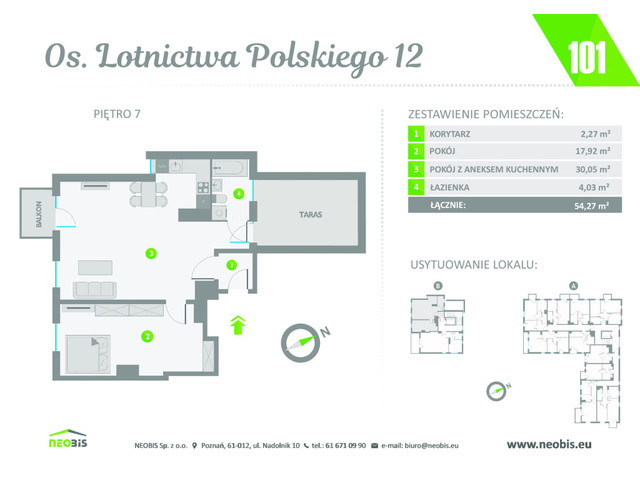 Mieszkanie w inwestycji OS. LOTNICTWA POLSKIEGO 12, symbol 101 » nportal.pl