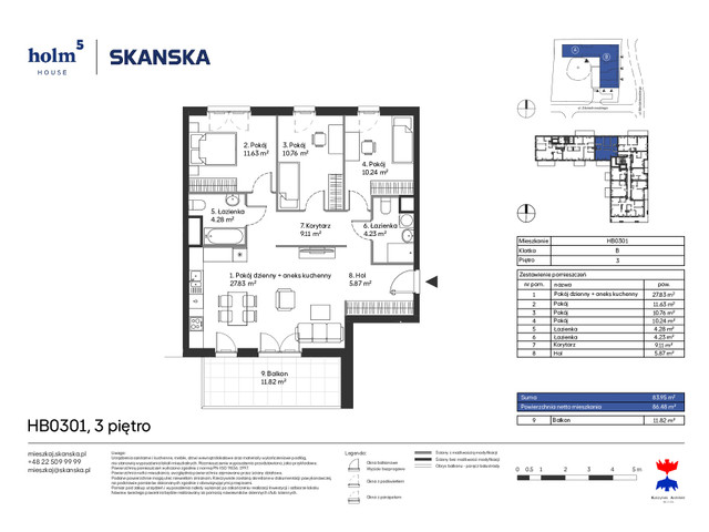 Mieszkanie w inwestycji Holm House, symbol HB0301 » nportal.pl