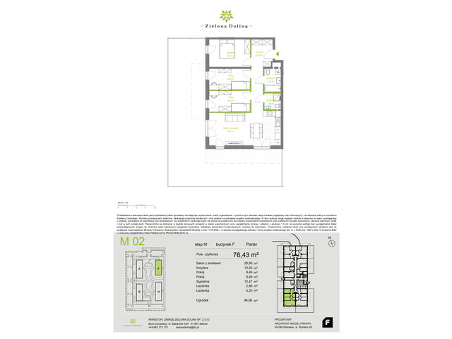 Mieszkanie w inwestycji Zielona Dolina, symbol OZ-F-M2 » nportal.pl