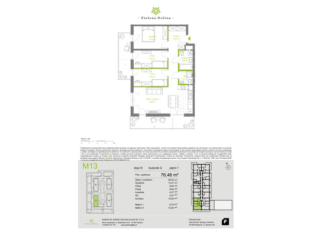 Mieszkanie w inwestycji Zielona Dolina, symbol OZ-G-M13 » nportal.pl