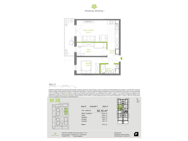Mieszkanie w inwestycji Zielona Dolina, symbol OZ-F-M28 » nportal.pl