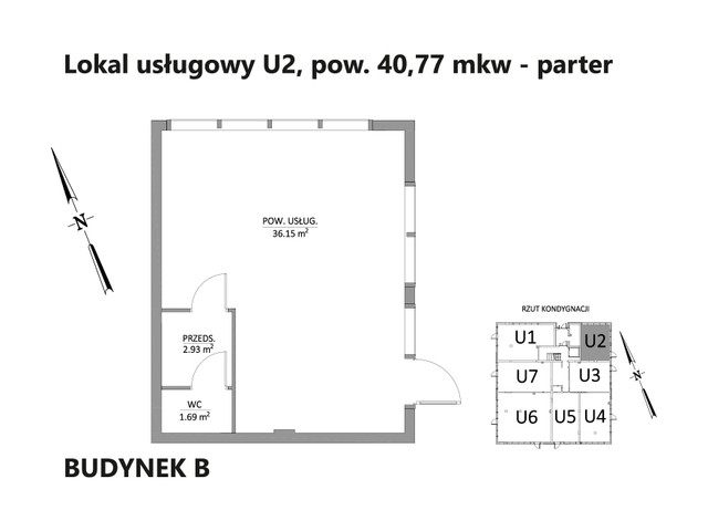 Komercyjne w inwestycji Osiedle Parkowe Aleje I - usługowe, symbol B/0/2 » nportal.pl