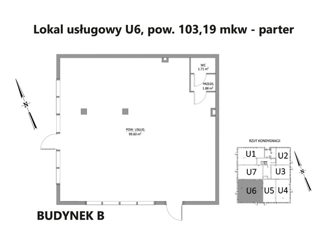 Komercyjne w inwestycji Osiedle Parkowe Aleje I - usługowe, symbol B/0/6 » nportal.pl