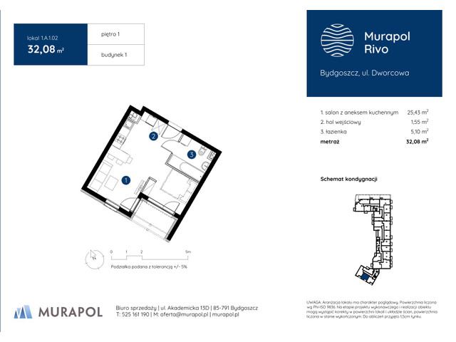 Mieszkanie w inwestycji Murapol Rivo, symbol 1.A.1.02 » nportal.pl