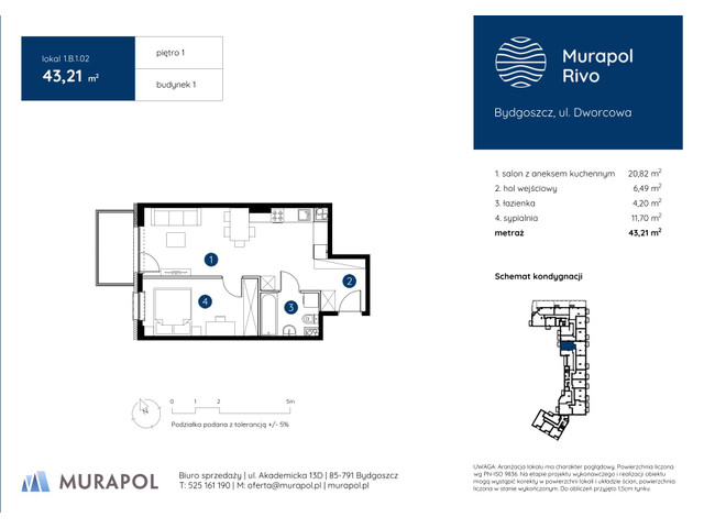 Mieszkanie w inwestycji Murapol Rivo, symbol 1.B.1.02 » nportal.pl