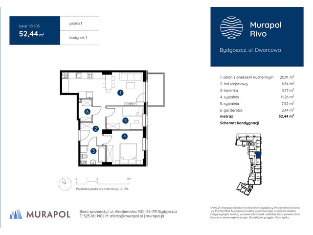 Mieszkanie w inwestycji Murapol Rivo, symbol 1.B.1.03 » nportal.pl