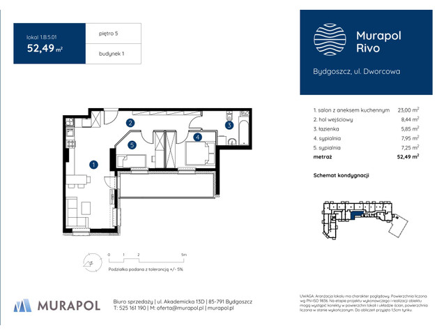 Mieszkanie w inwestycji Murapol Rivo, symbol 1.B.5.01 » nportal.pl