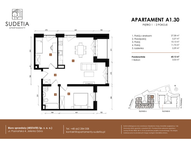 Mieszkanie w inwestycji APARTAMENTY SUDETIA, symbol A1.30 » nportal.pl