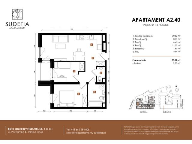 Mieszkanie w inwestycji APARTAMENTY SUDETIA, symbol A2.40 » nportal.pl