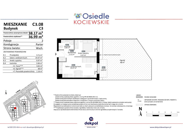 Mieszkanie w inwestycji Osiedle Kociewskie etap III, budynek Rezerwacja, symbol C3.08 » nportal.pl