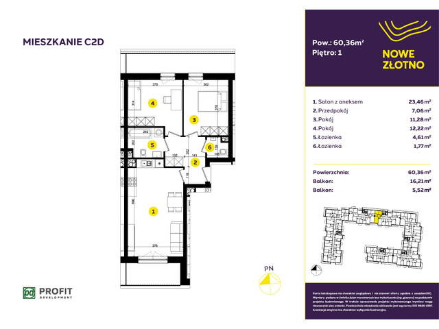 Mieszkanie w inwestycji Nowe Złotno Etap 6, symbol C-2D » nportal.pl