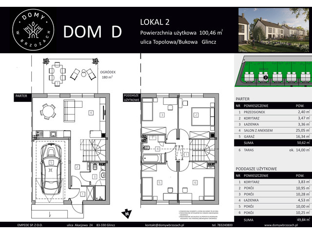 Dom w inwestycji Domy w Brzozach, symbol D2 » nportal.pl