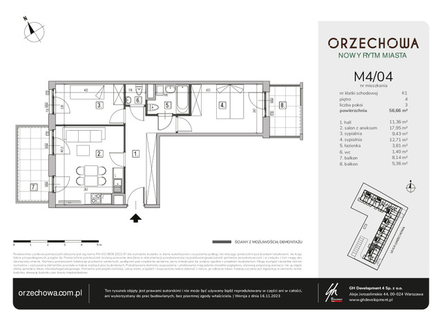 Mieszkanie w inwestycji Orzechowa, symbol M4/04 » nportal.pl