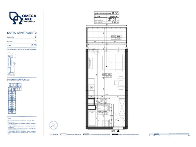 Mieszkanie w inwestycji Omega Lake Apartments, symbol B.1.35 » nportal.pl