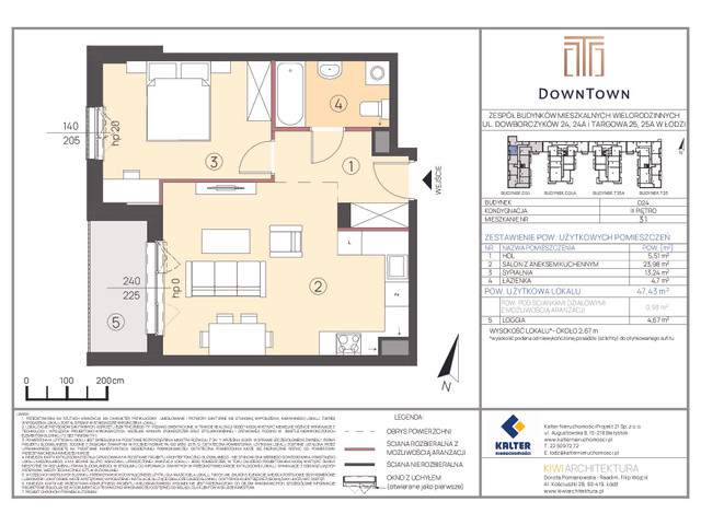 Mieszkanie w inwestycji DownTown, symbol D24_31 » nportal.pl