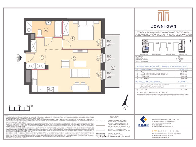 Mieszkanie w inwestycji DownTown, symbol D24_45 » nportal.pl