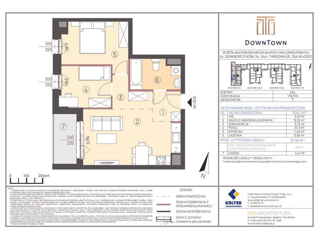 Mieszkanie w inwestycji DownTown, budynek Rezerwacja, symbol D24_7 » nportal.pl