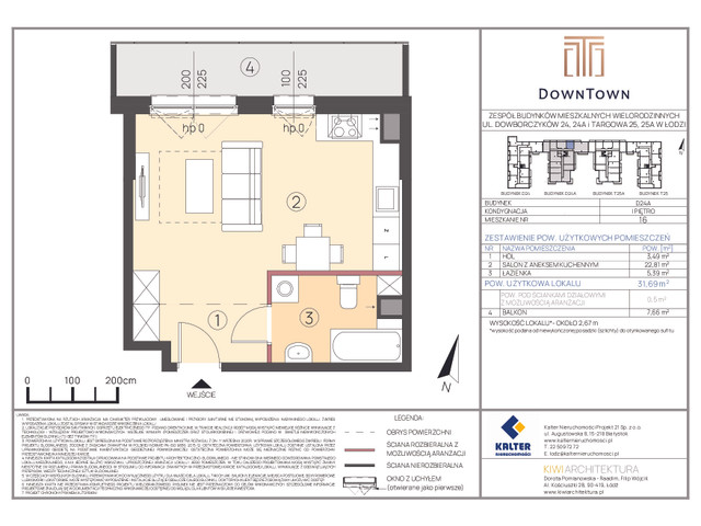 Mieszkanie w inwestycji DownTown, symbol D24A_16 » nportal.pl